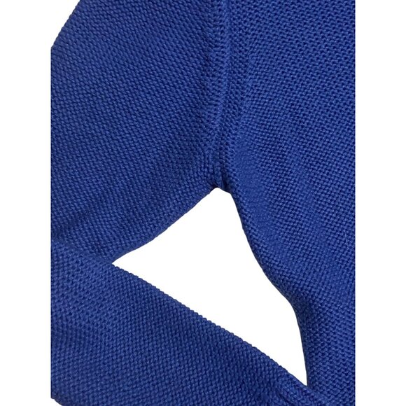 Gap Womens XXL Blue Cable Knit Turtleneck Sweater Ribbed Cuffs & Hem Cotton/Acry - Picture 12 of 14